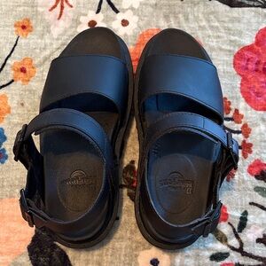 Dr. Martens Black Leather Sandals